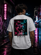 SILENT FOCUS l BE THE SHIFT Edition l Performance Unisex Crewneck T-shirt White