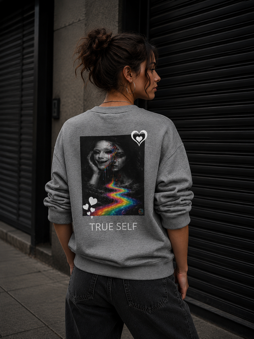 DON’T HIDE YOUR LIGHT – Premium Unisex Pullover - Digital Artwork