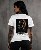 THE ONLY RIVAL IS YOU l Performance Unisex-T-Shirt mit Rundhalsausschnitt Weiß