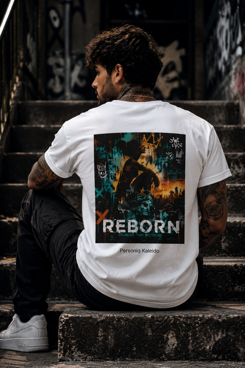 REBORN l Performance Unisex Statement T-shirt White