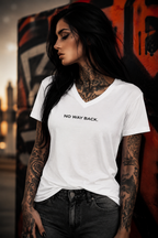 NO WAY BACK. - Create Your Escape - Premium Unisex V-Neck Statement Shirt