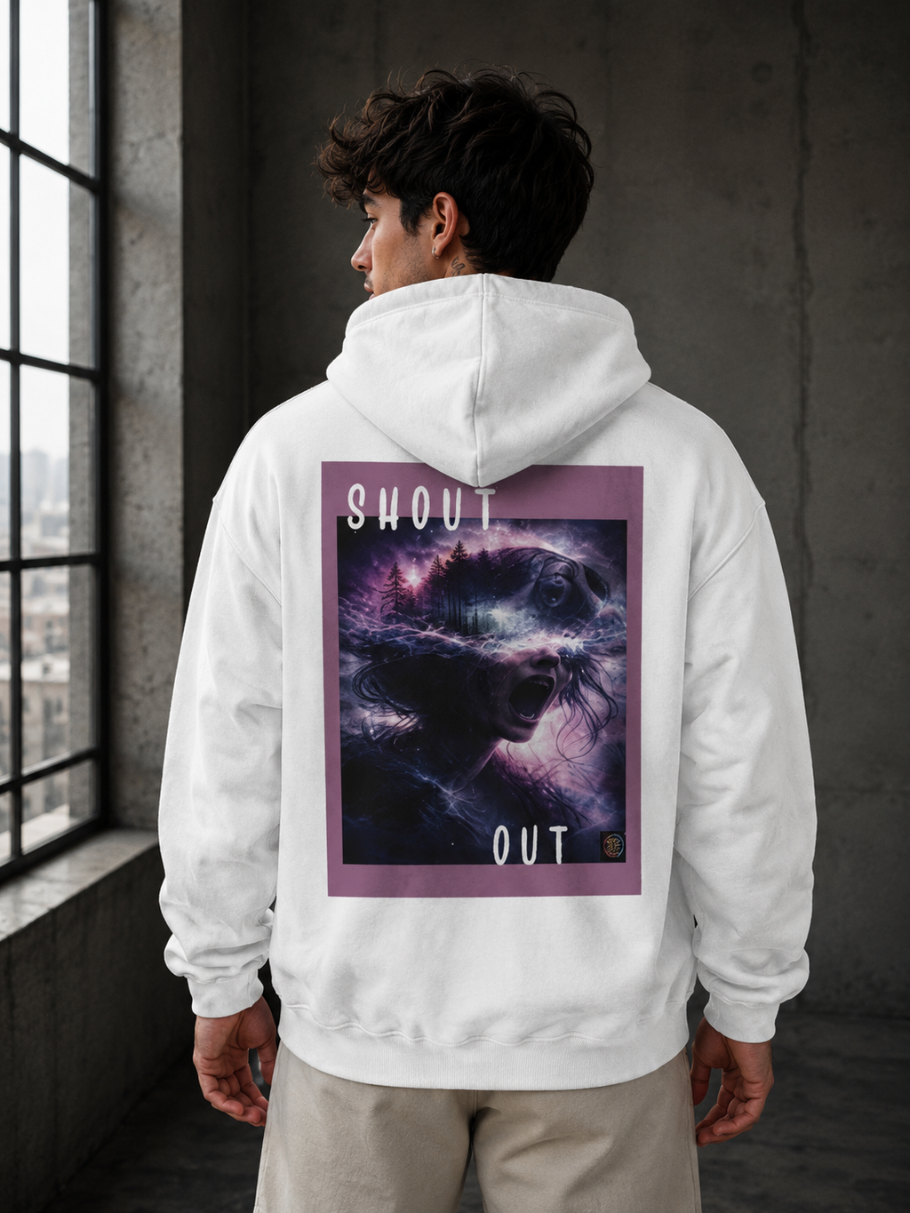 🖤 SHOUT OUT | Unisex Hoodie | AI Artwork
