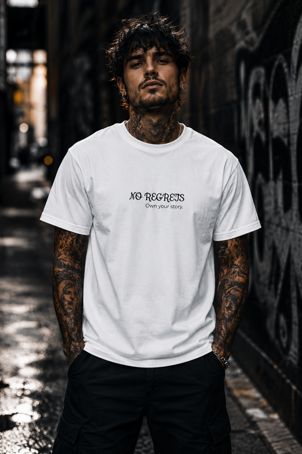 REBORN l Performance Unisex Statement T-shirt White