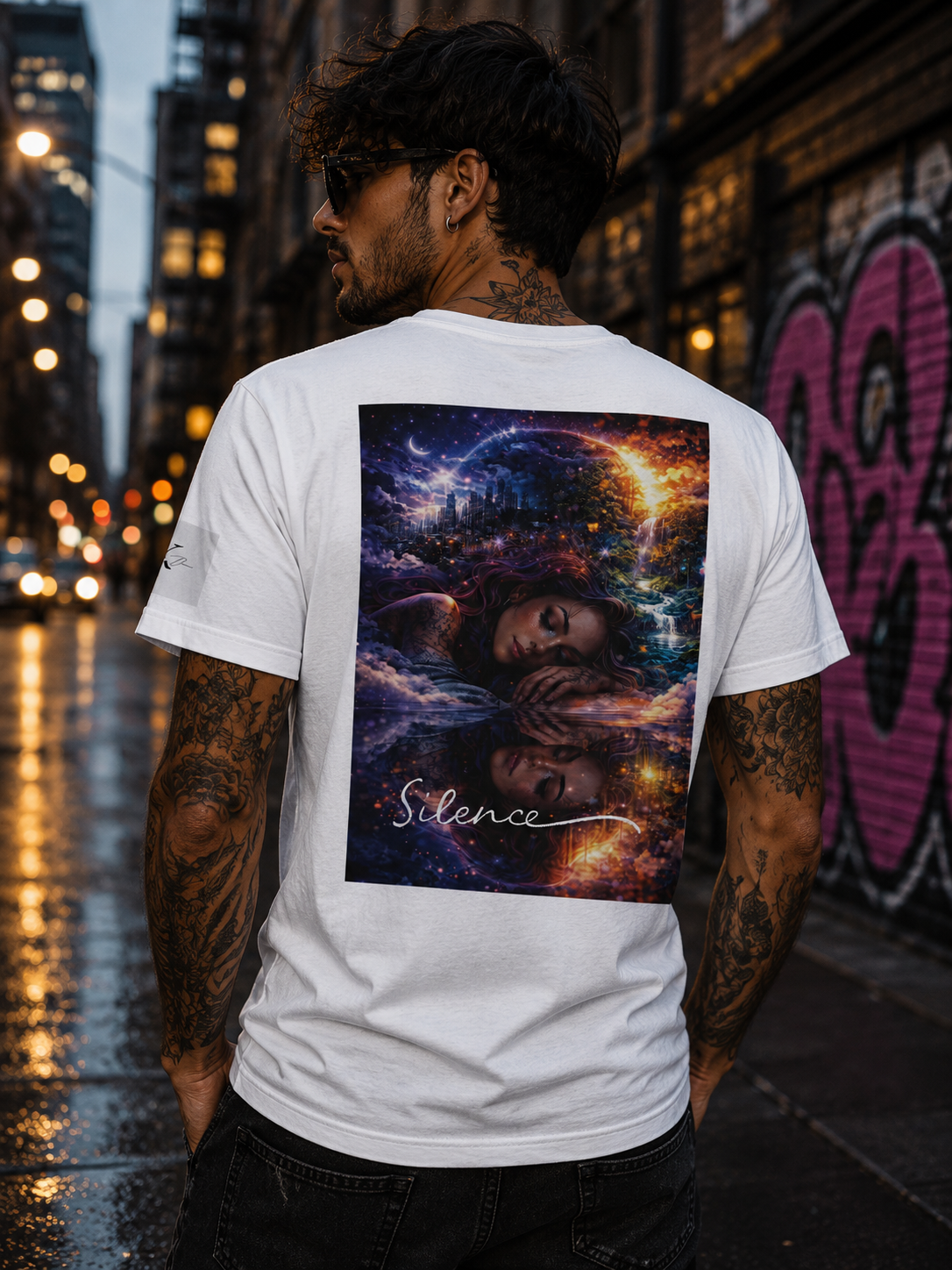 SILENCE IS THE KEY Unisex T-Shirt l Digital Artwork