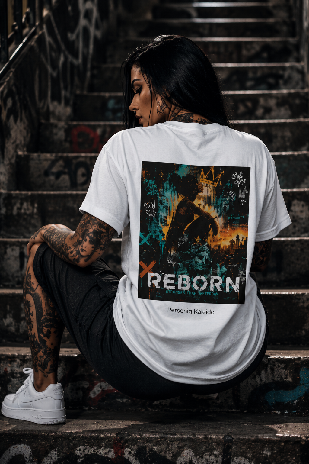 REBORN l Performance Unisex Statement T-shirt White