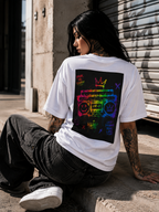 PLAY LOUD. l Performance Unisex-Statement-T-Shirt Weiß