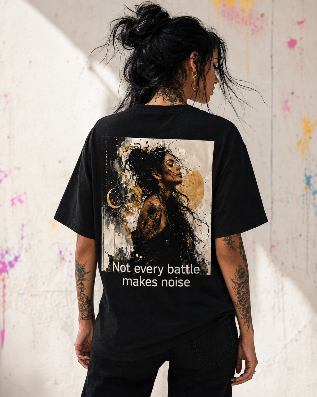 QUIETLY UNBREAKABLE l Premium Unisex T-Shirt mit Rundhalsausschnitt l Emotional Ki Artwork