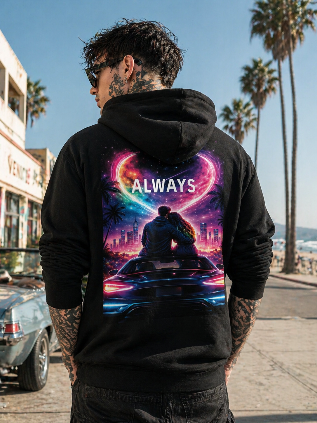STAY DIFFERENT. UNISEX Fleece Hoodie l KI Artwork