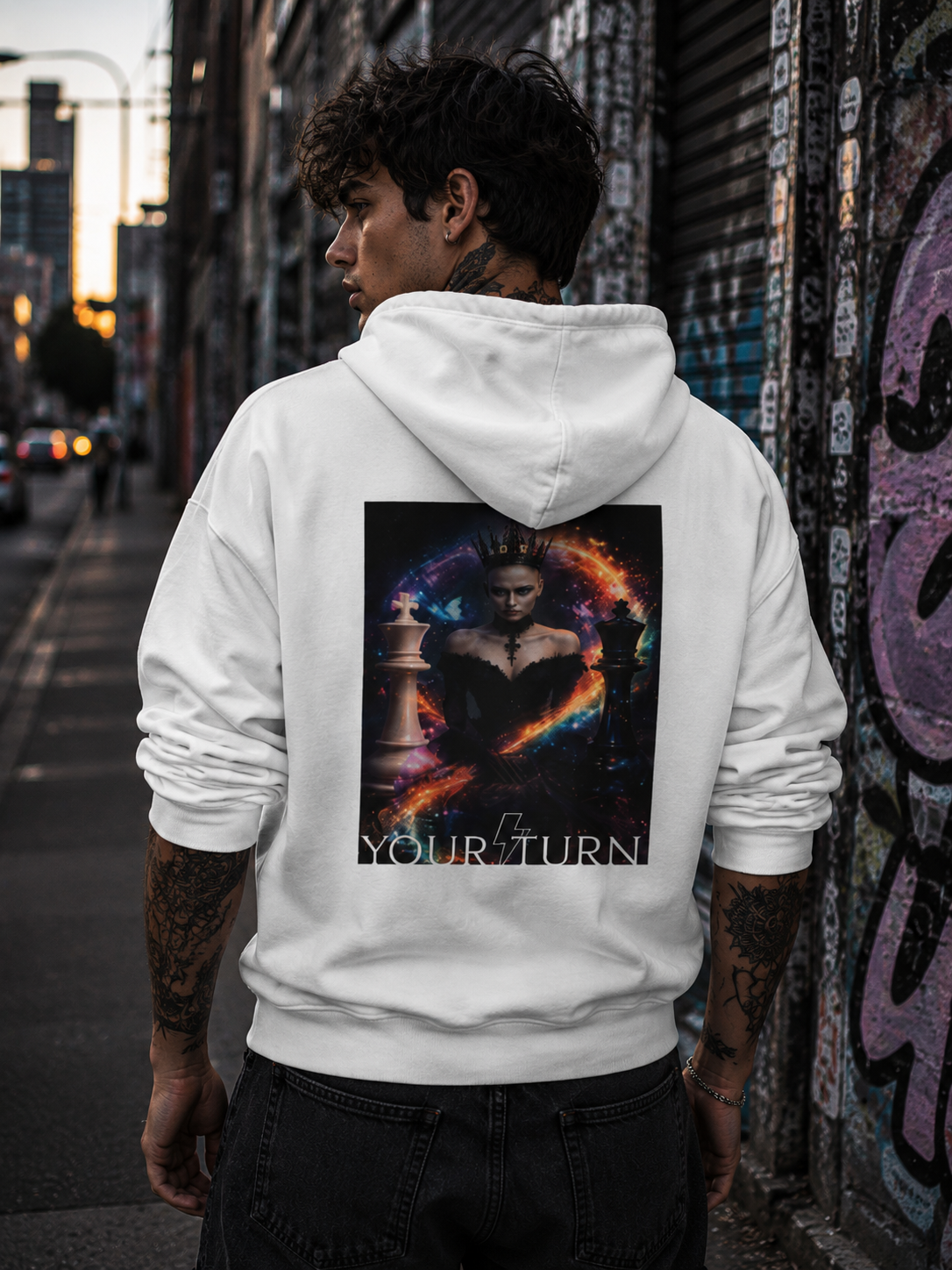 💫YOUR TURN – Premium Zip Hoodie | Digital Artwork