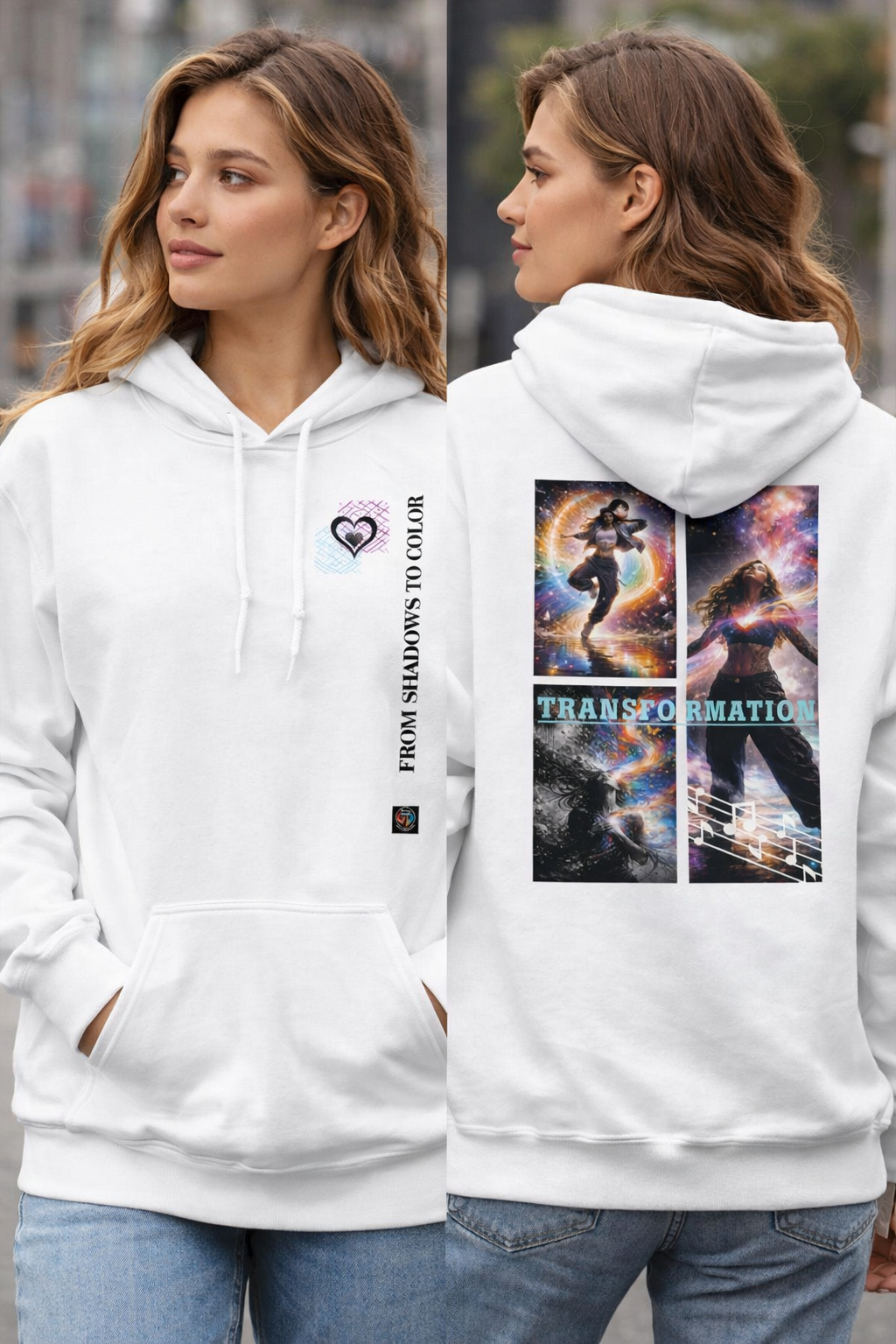 Mittelschwerer Fleece-Hoodie |TRANSFORMATION l KI Artwork  Gildan SF500