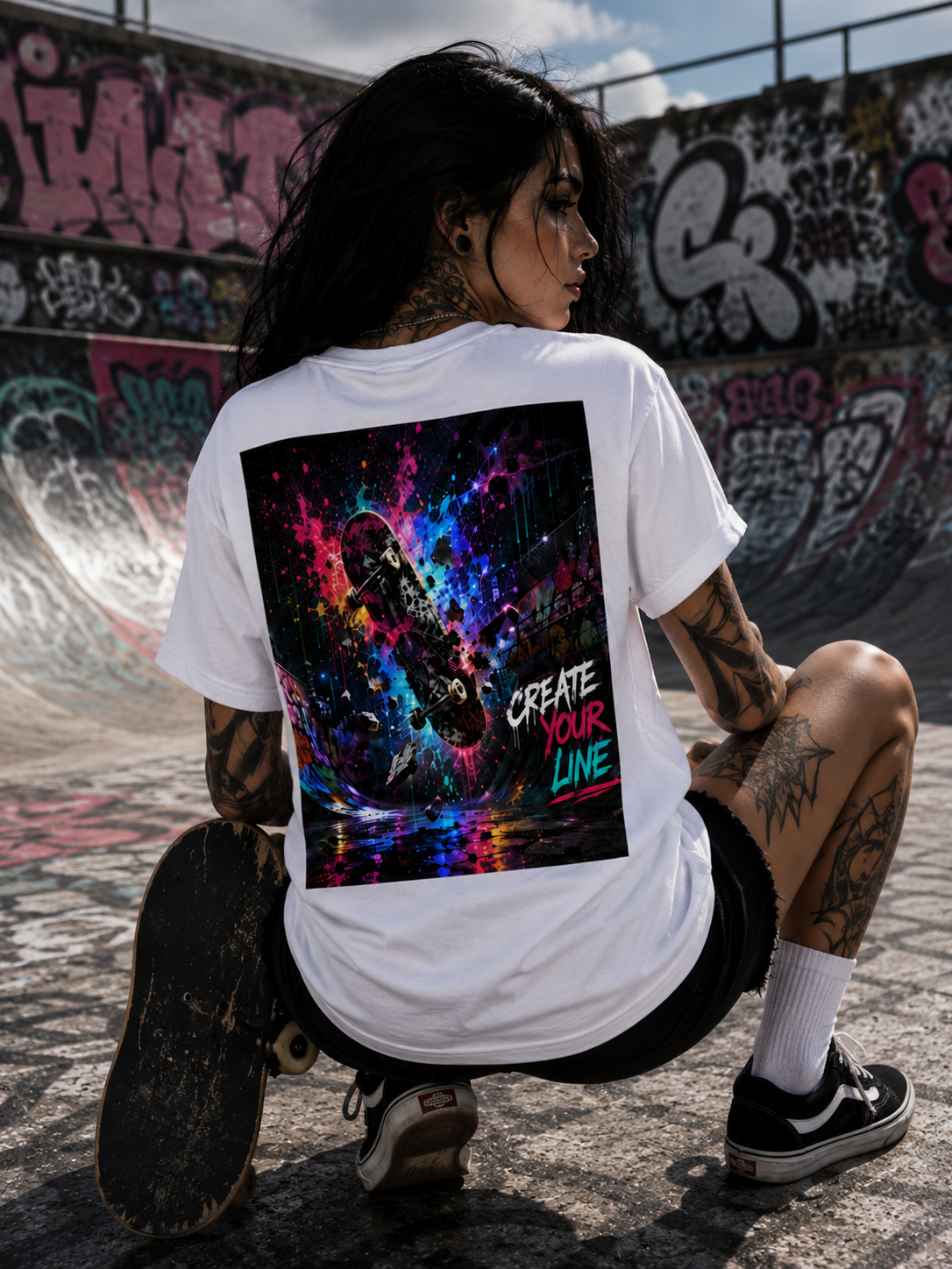 RIDE BEYOND LIMITS l Performance Unisex Statement T-shirt White