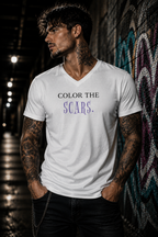 COLOR THE SCARS. – Butterfly V-Neck Shirt - Statement Tee for Strength & Transformation