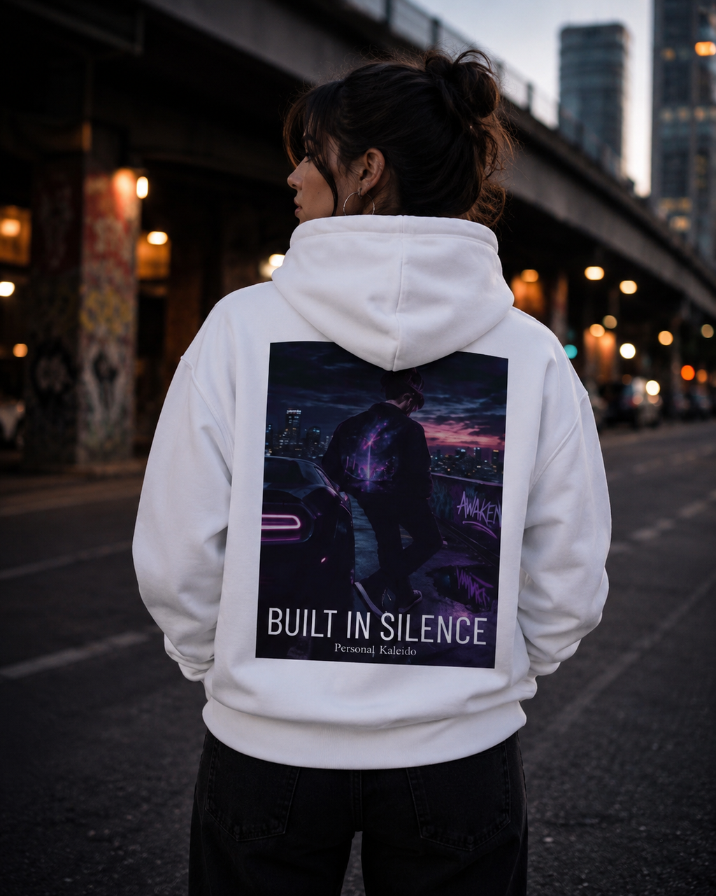 BUILT IN SILENCE Unisex Fleece Hoodie - Digital Artwork