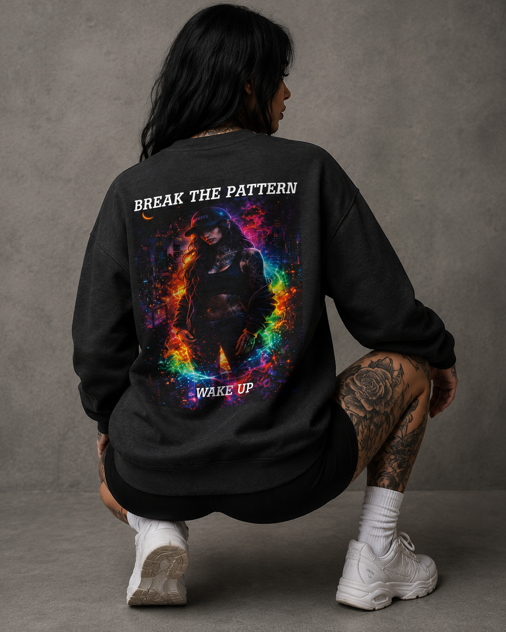 BREAK THE PATTERN Unisex Premium Pullover l KI Artwork