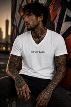 NO WAY BACK. - Create Your Escape - Premium Unisex V-Neck Statement Shirt