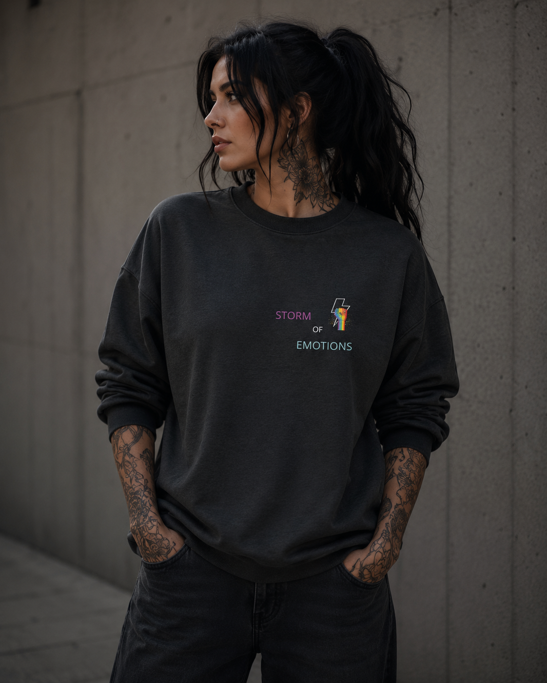 💫STORM OF EMOTIONS – Unisex Pullover | Digital Artwork