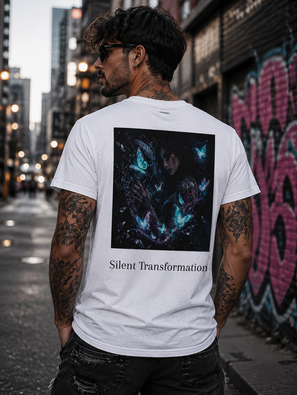 SILENT TRANSFORMATION Premium Unisex T-Shirt l Digital Artwork