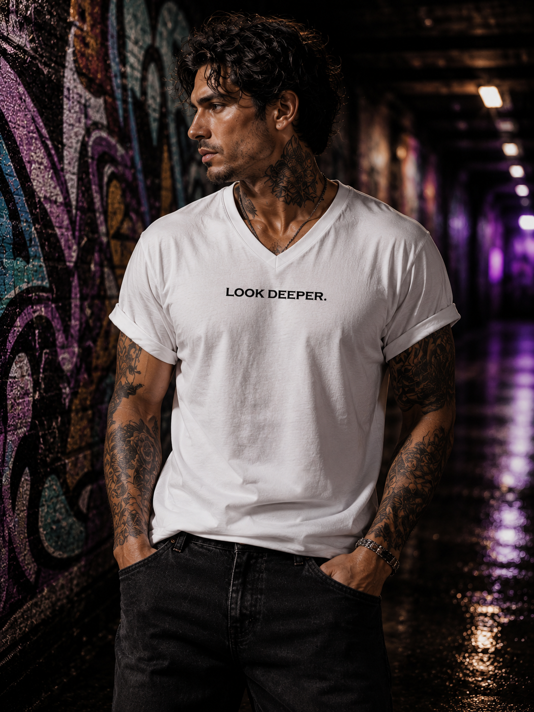 Look Deeper. - Premium Unisex Statement T-shirt