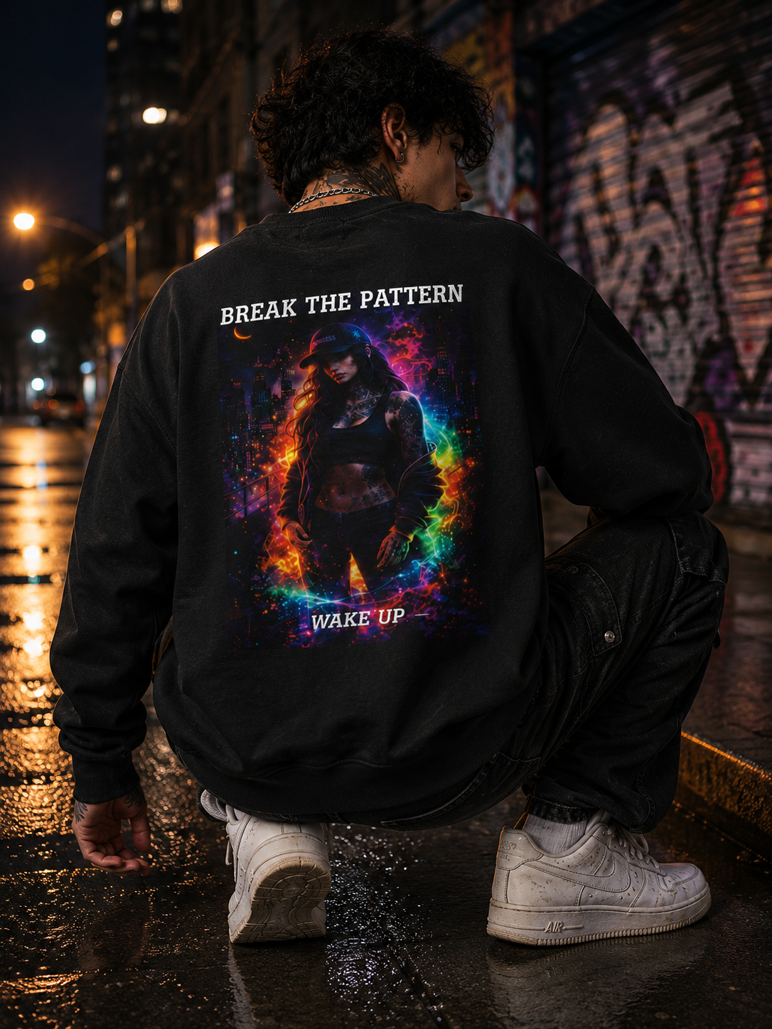 BREAK THE PATTERN Unisex Premium Pullover l KI Artwork