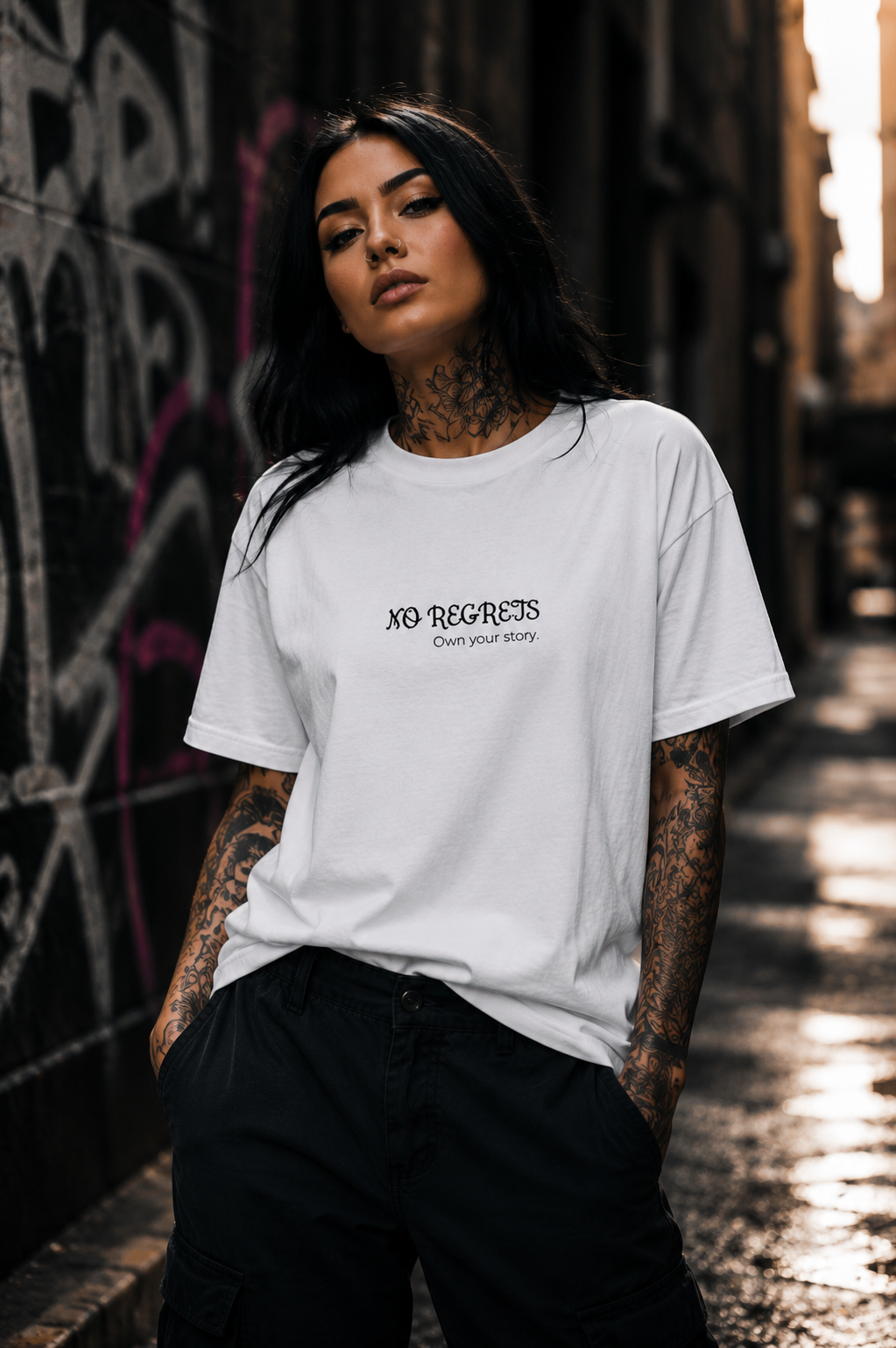 REBORN l Performance Unisex Statement T-shirt White