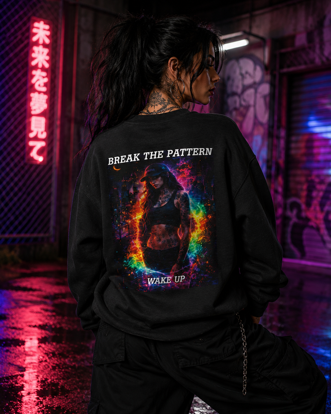 BREAK THE PATTERN Unisex Premium Pullover l KI Artwork