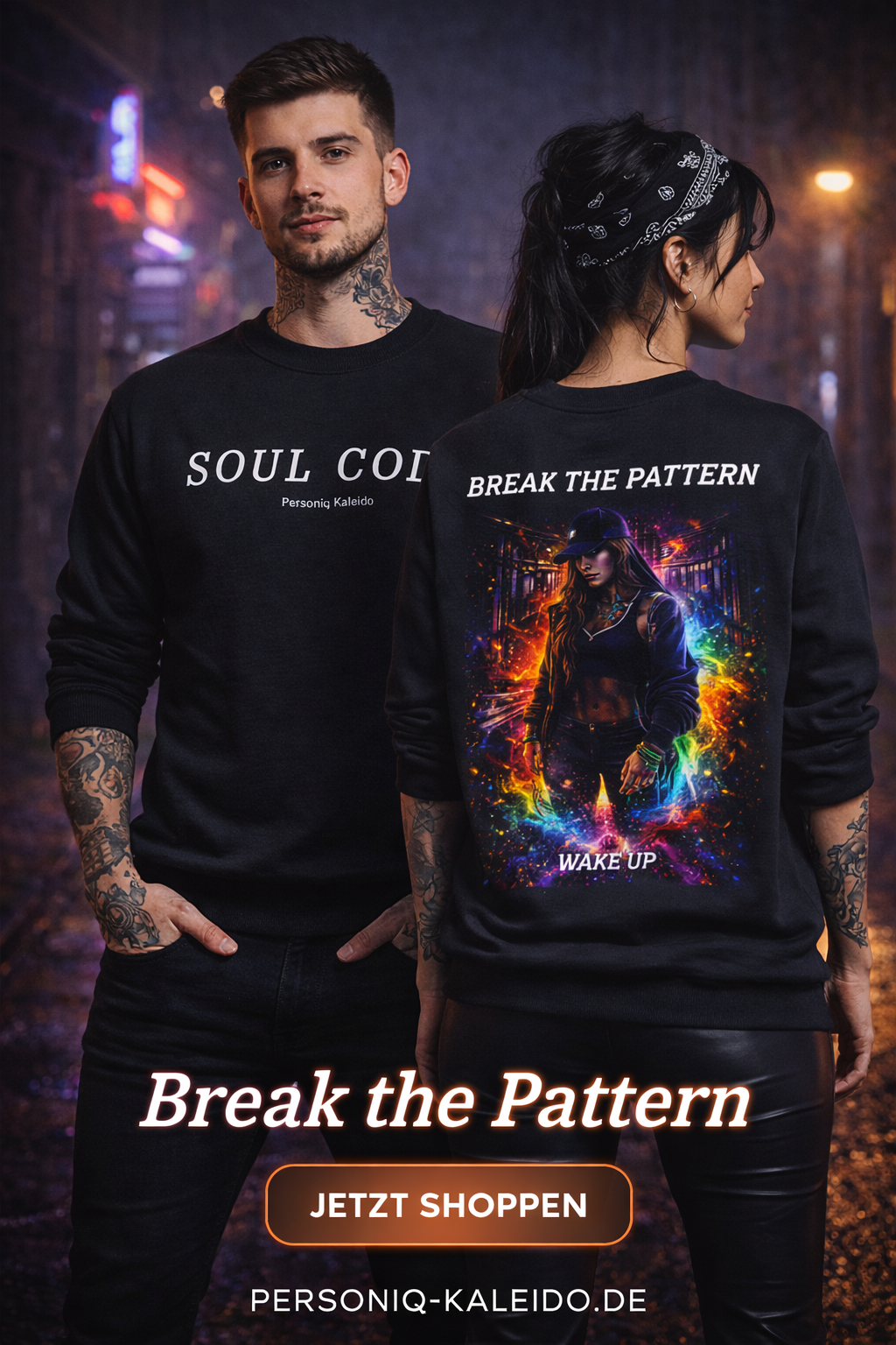 BREAK THE PATTERN Unisex Premium Pullover l KI Artwork