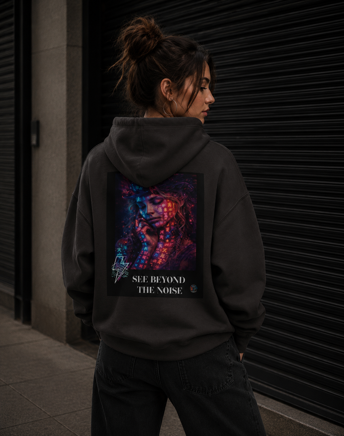 ✨️SEE BEYOND THE NOISE – Premium Hoodie | Digital Artwork