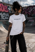 RIDE BEYOND LIMITS l Performance Unisex Statement T-shirt White