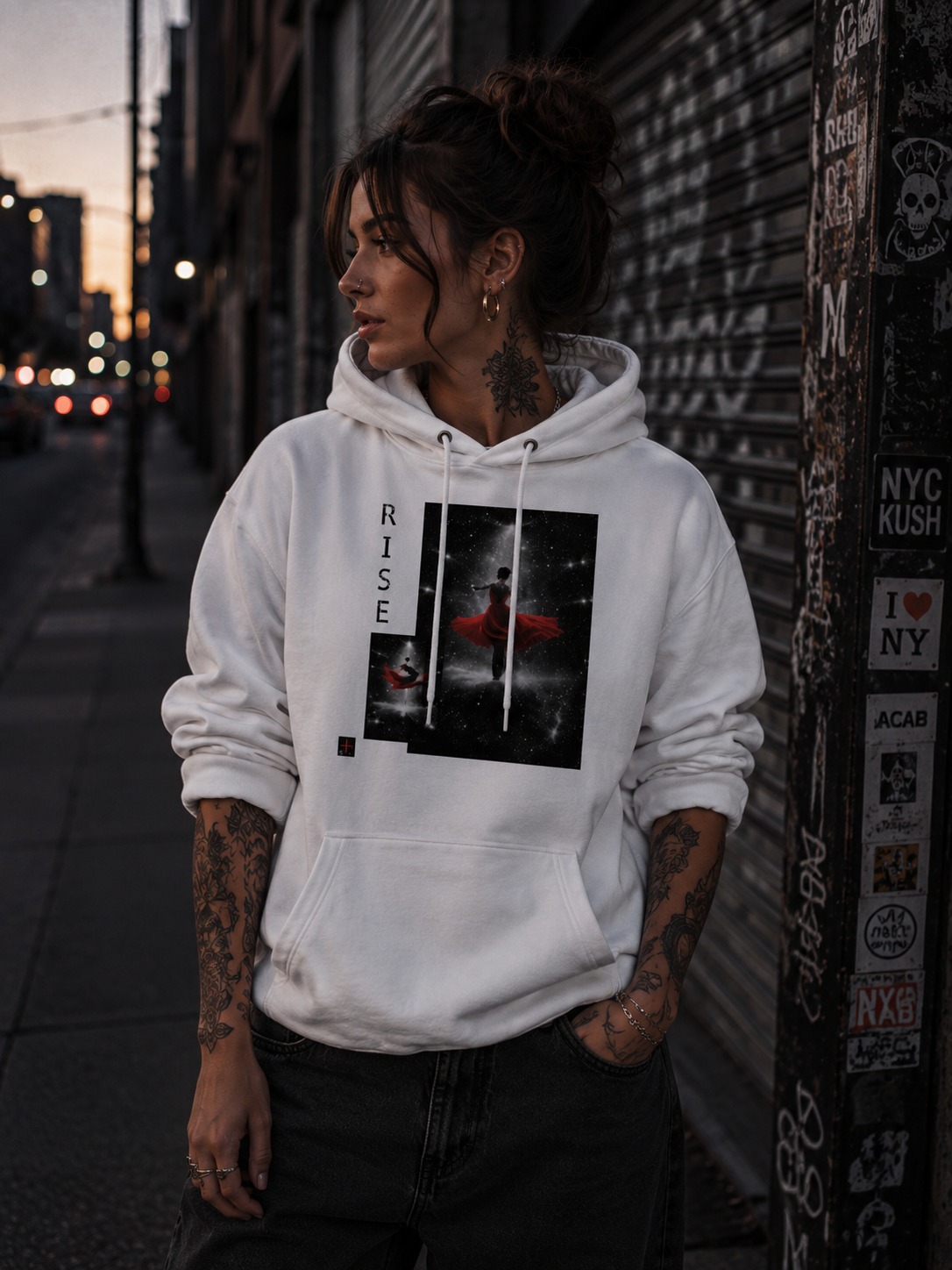 🖤RISE – Classic Unisex Hoodie | Digital Artwork | Gildan® 18500