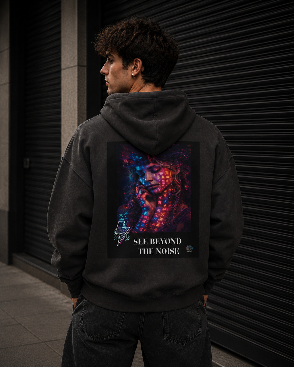 ✨️SEE BEYOND THE NOISE – Premium Hoodie | Digital Artwork