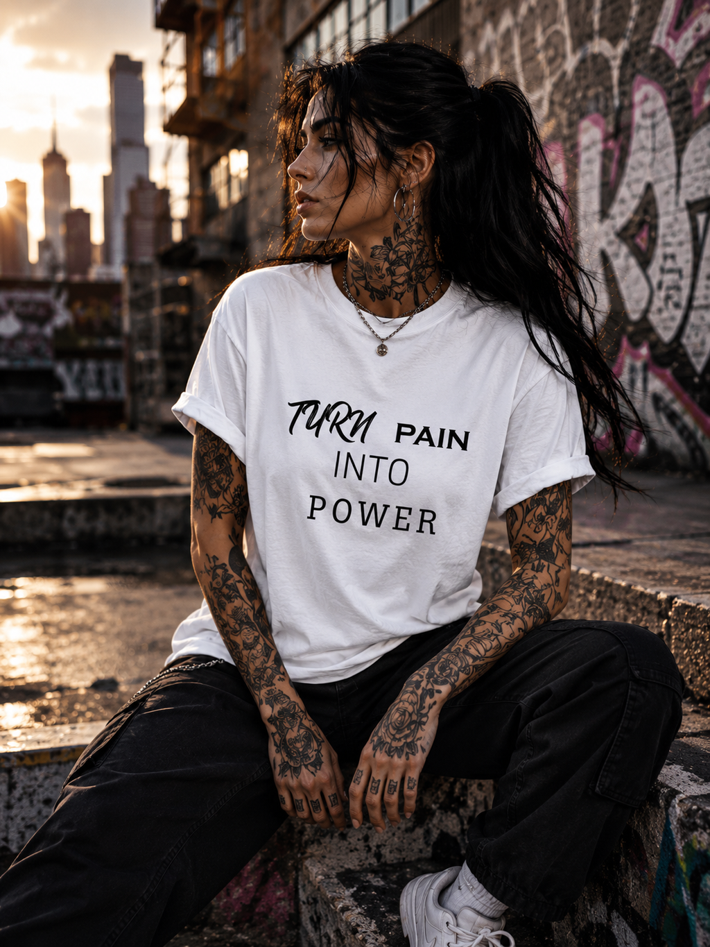 FEARLESS SOUL Performance Unisex Crewneck T-shirt White