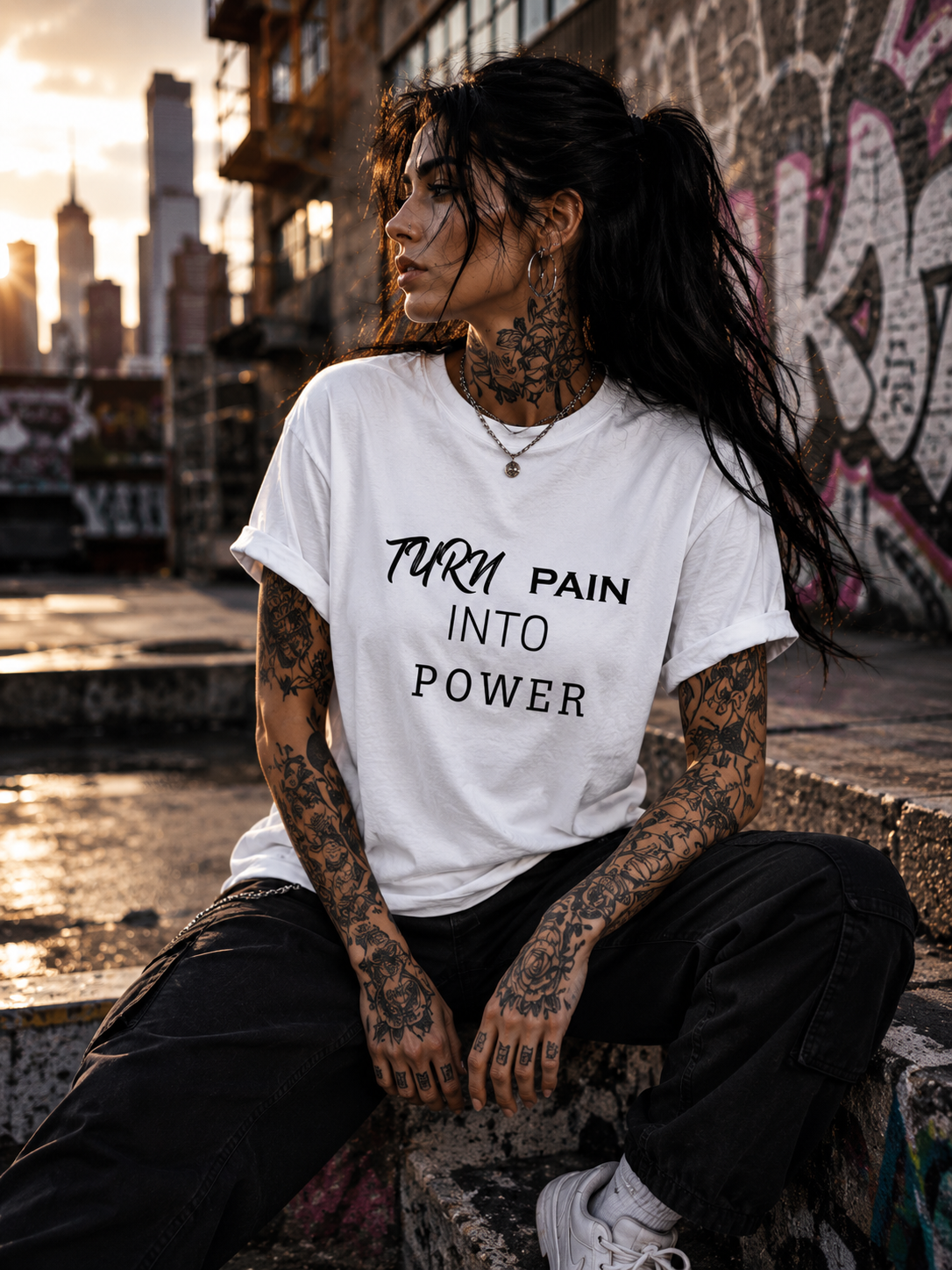 FEARLESS SOUL Performance Unisex Crewneck T-shirt White