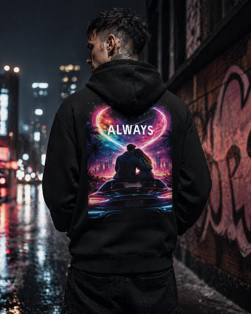 STAY DIFFERENT. UNISEX Fleece Hoodie l KI Artwork