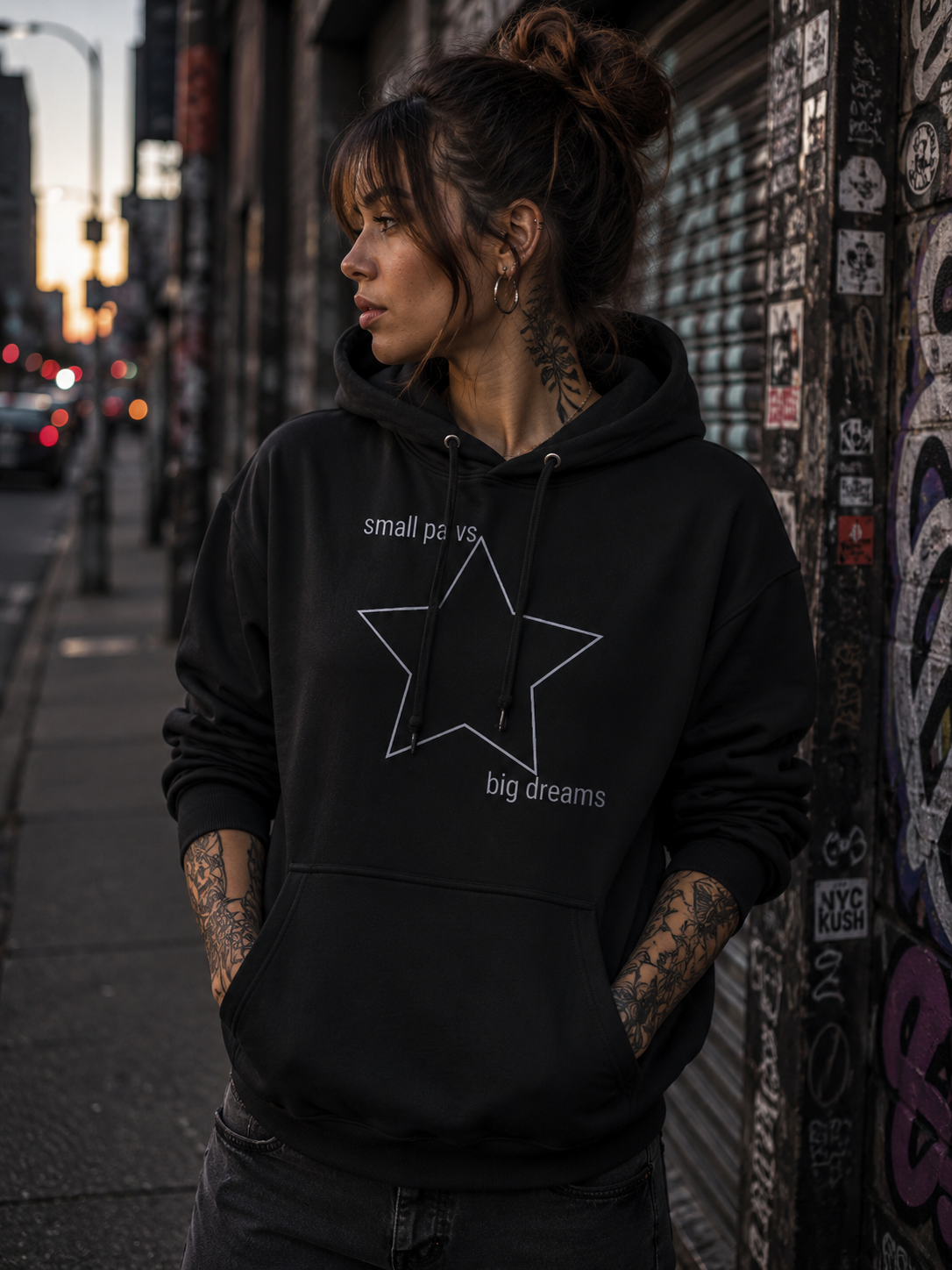 🐾small paws Premium Hoodie l Digital Artwork