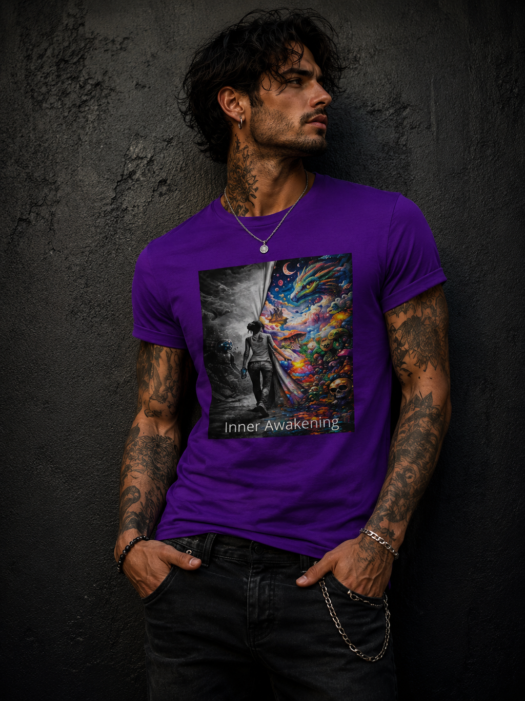 🖤 Inner Awakening | Premium Women’s T-Shirt | AI Artwork
