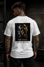THE ONLY RIVAL IS YOU l Performance Unisex-T-Shirt mit Rundhalsausschnitt Weiß