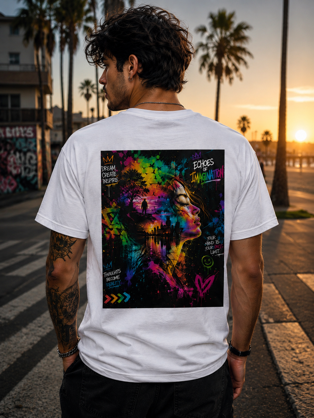 YOUR WORLD. YOUR COLORS. – Artistic Statement T-Shirt | Color Explosion Back Print | Creative Streetwear | Unisex Graphic Tee