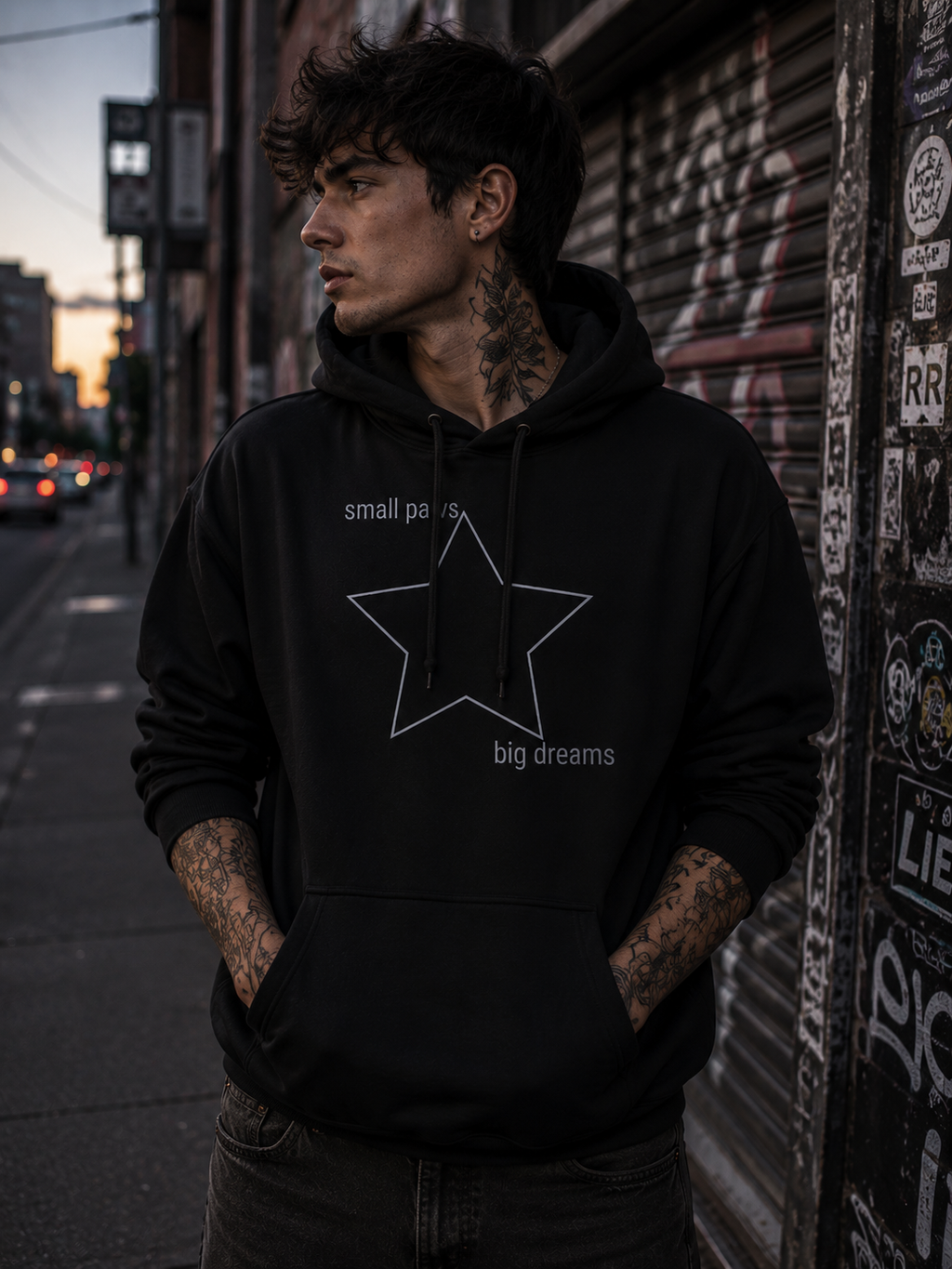 🐾small paws Premium Hoodie l Digital Artwork