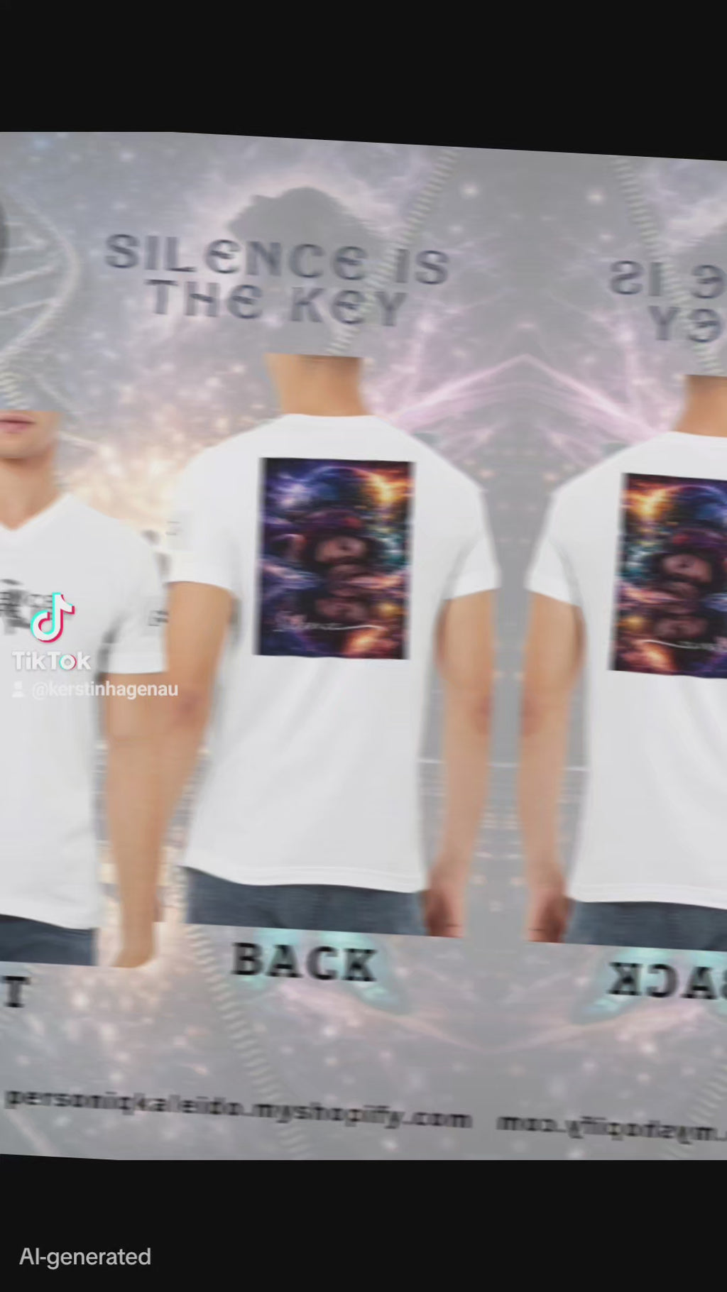 SILENCE IS THE KEY Unisex T-Shirt l Digital Artwork