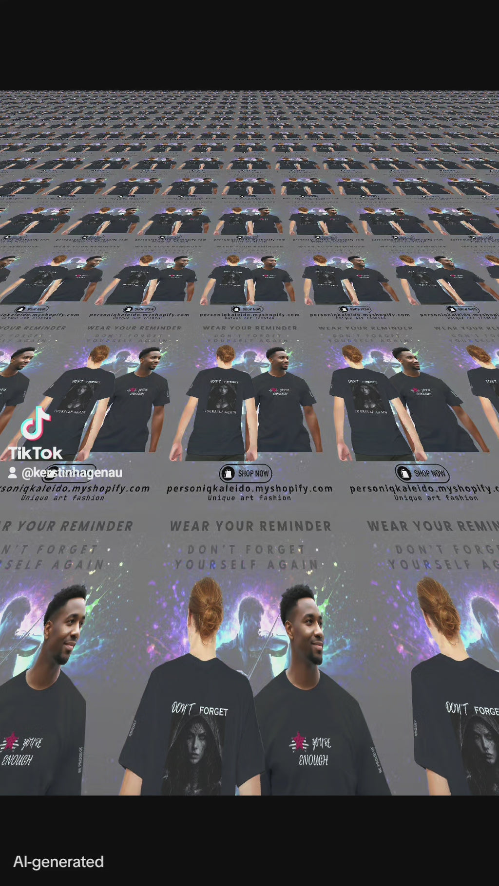 Premium Unisex T-Shirt | DON´T FORGET YOURSELF AGAIN l KI Artwork