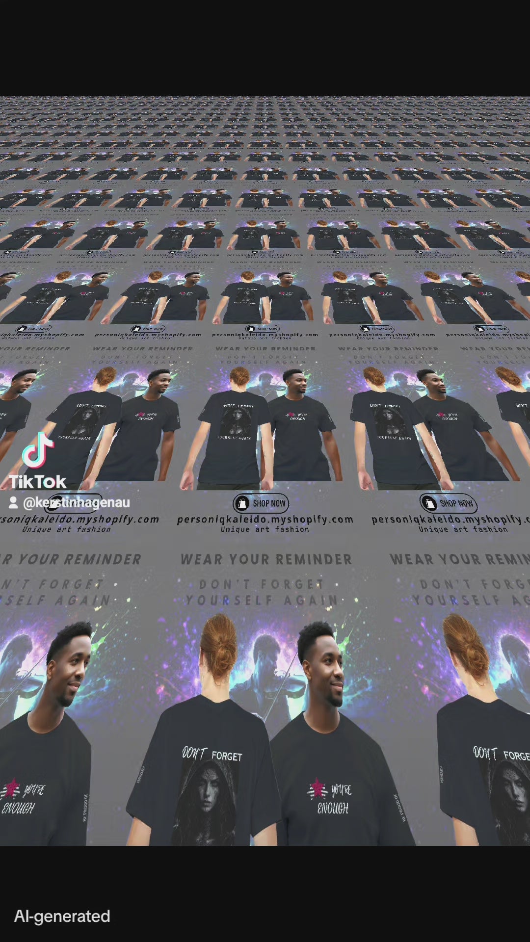 Premium Unisex T-Shirt | DON´T FORGET YOURSELF AGAIN l KI Artwork