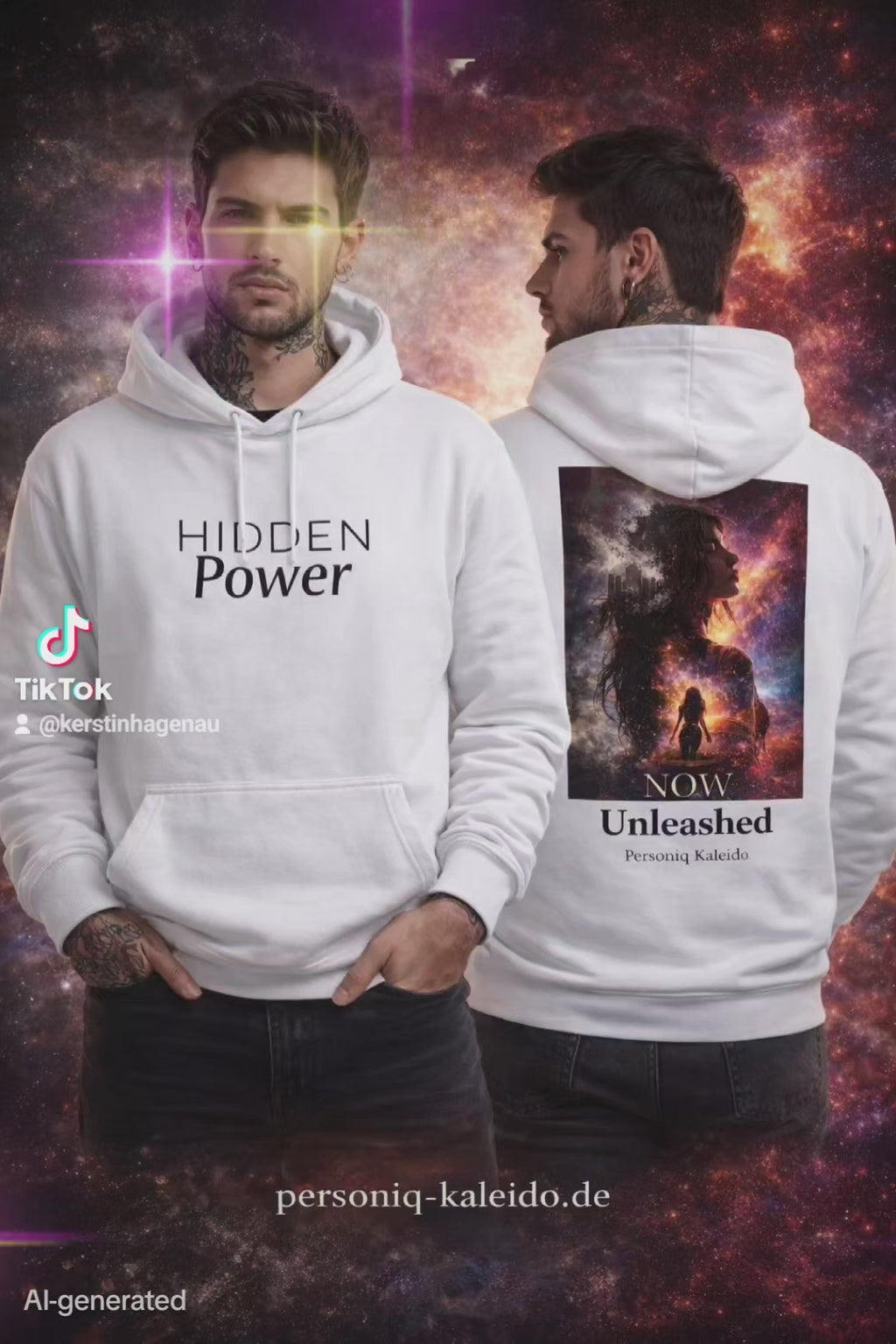 Premium Unisex Hoodie l NOW UNLEASHED l KI Artwork