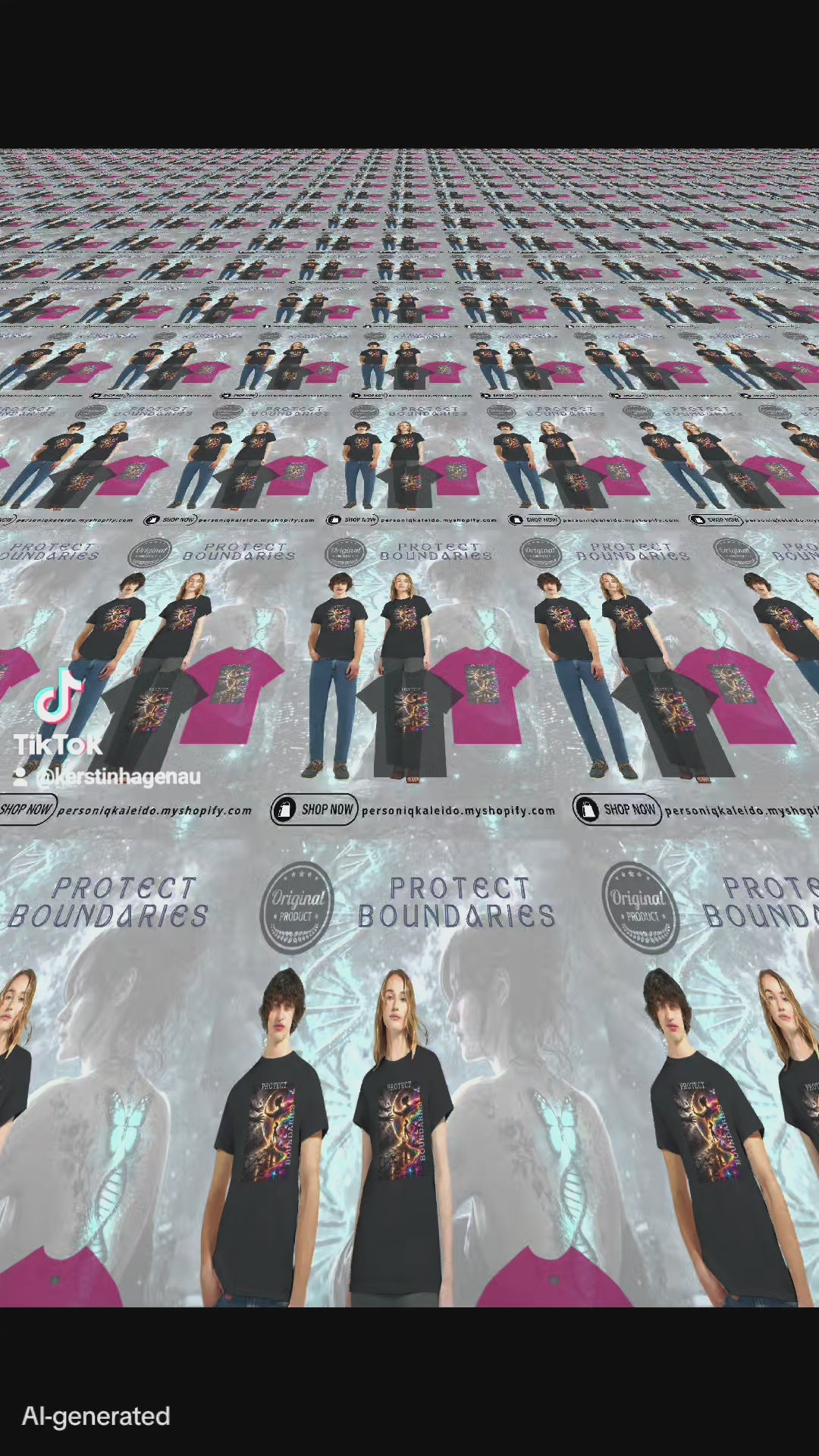 PROTECT BOUNDARIES Unisex T-Shirt l Digital Artwork