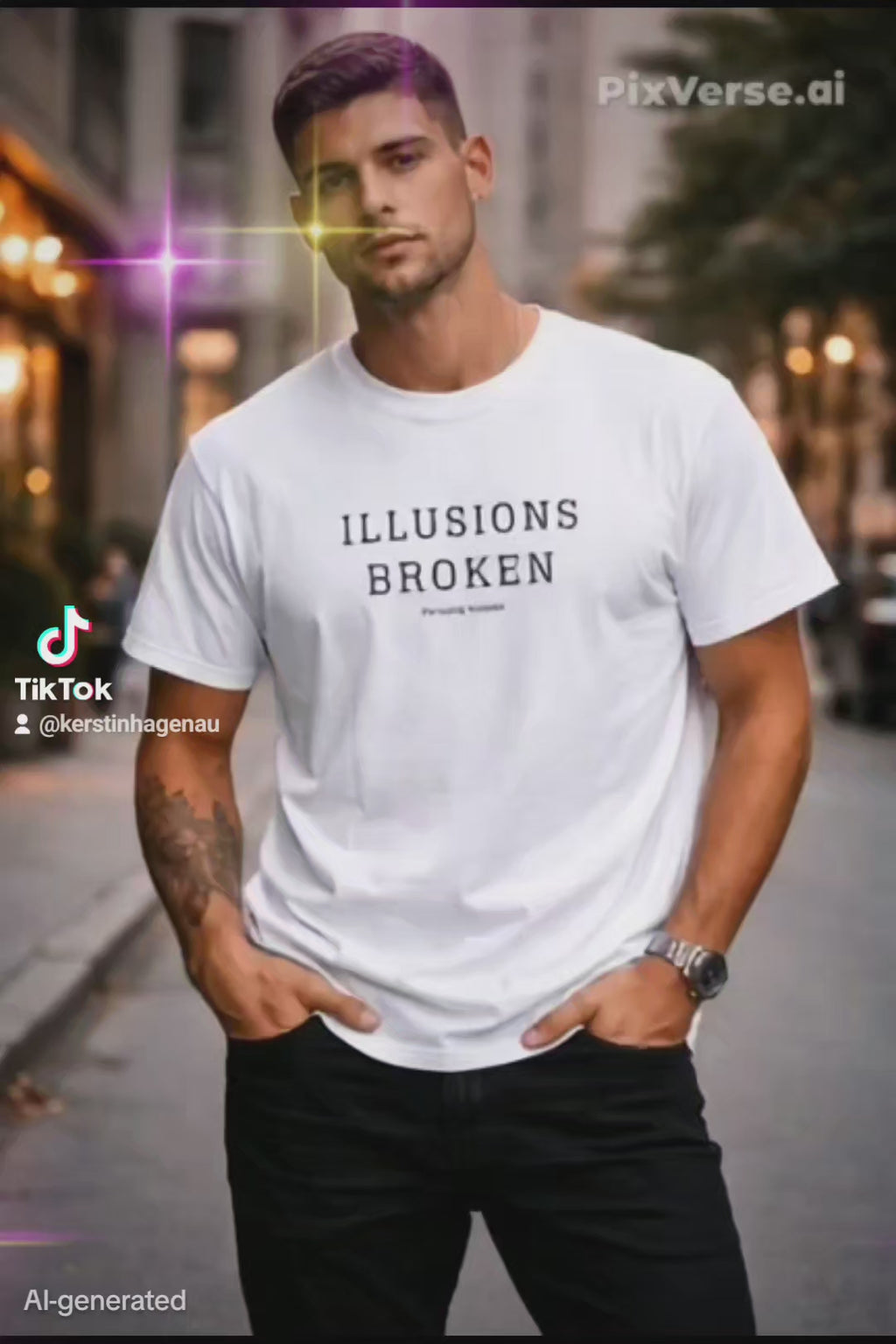 BROKEN ILLUSIONS Unisex-T-Shirt l Digital Artwork