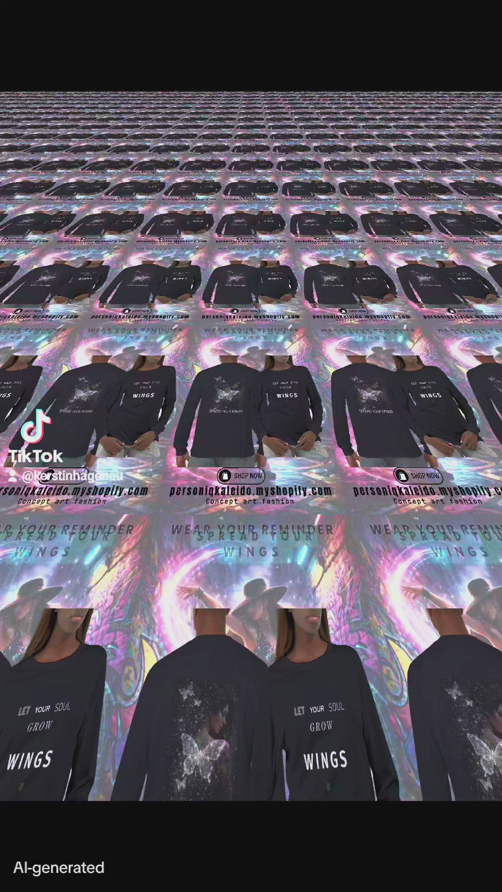Premium Unisex Langarm-T-Shirt Dark Gray l SPREAD YOUR WINGS l KI Artwork