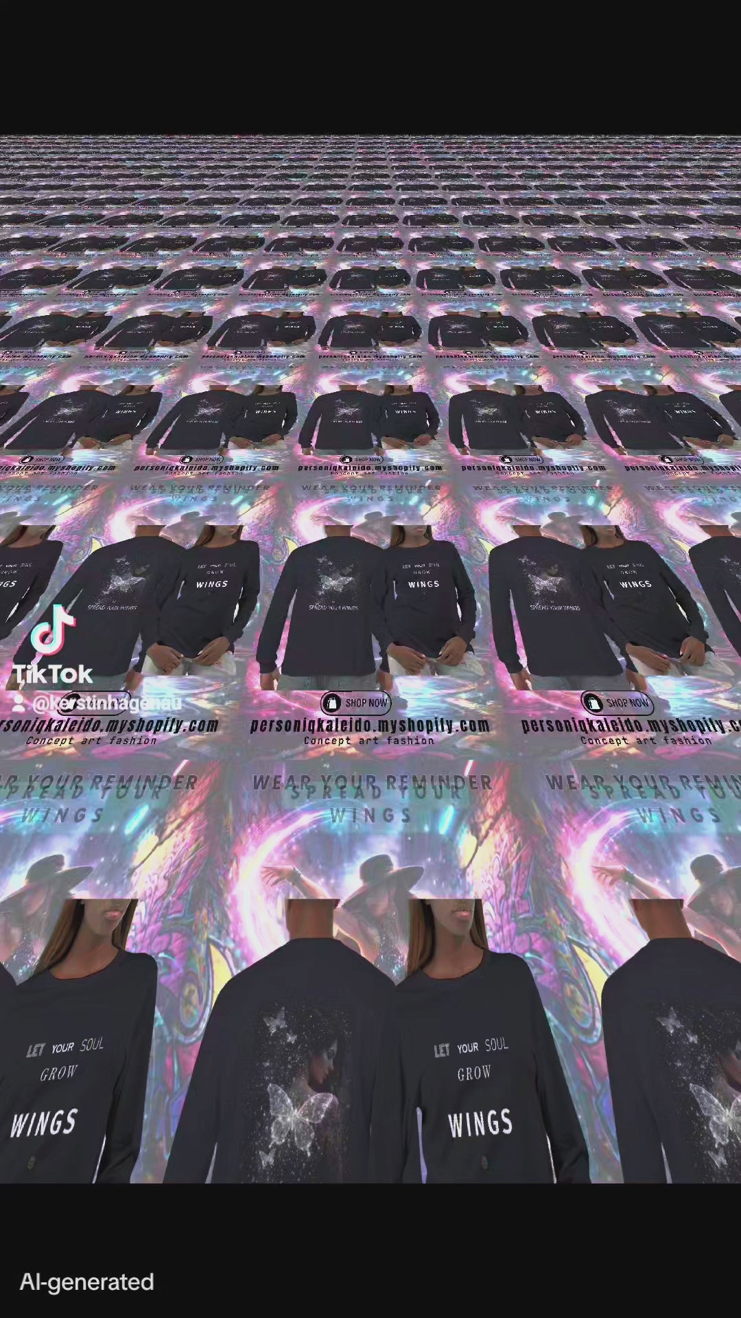 Premium Unisex Langarm-T-Shirt Dark Gray l SPREAD YOUR WINGS l KI Artwork