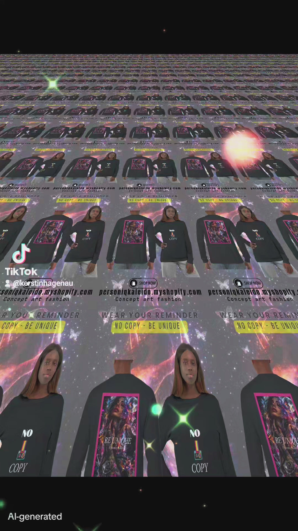 BE UNIQUE Premium Unisex Langarm-T-Shirt l Digital Artwork