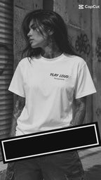 PLAY LOUD. l Performance Unisex-Statement-T-Shirt Weiß