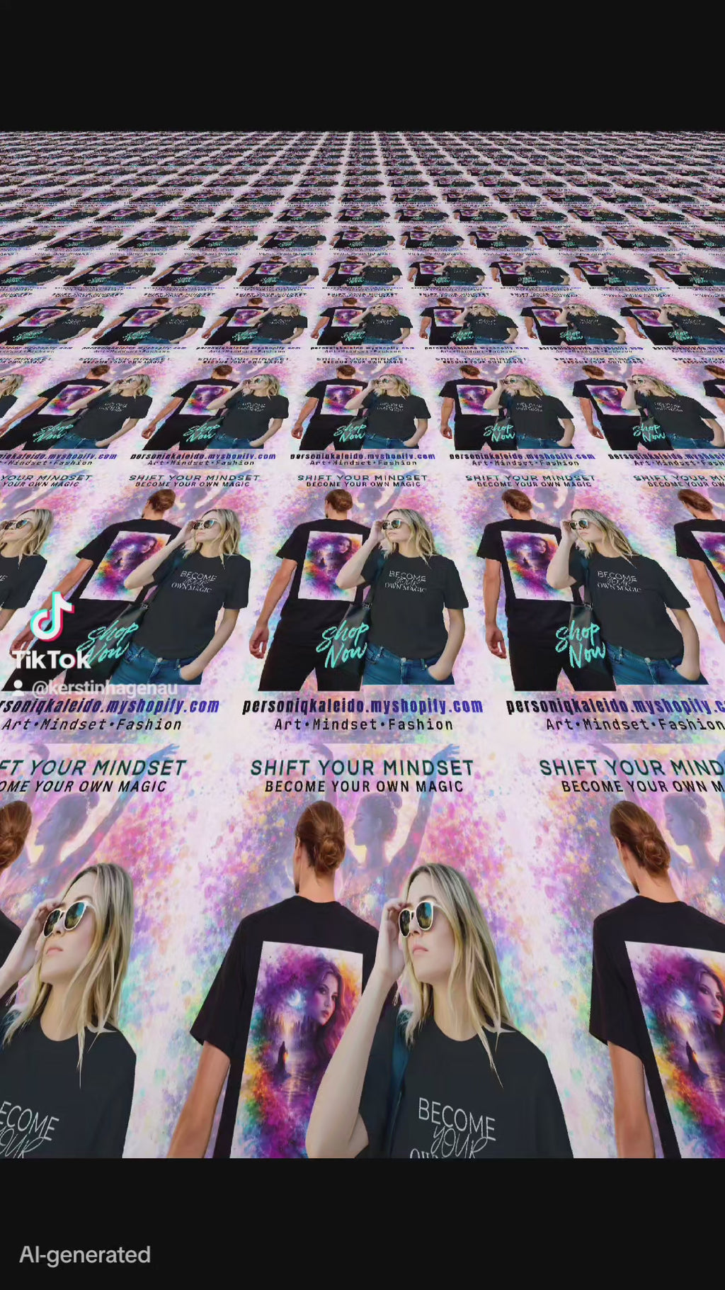 Premium Unisex T-Shirt mit Rundhalsausschnitt | BECOME YOUR OWN MAGIC l KI Artwork