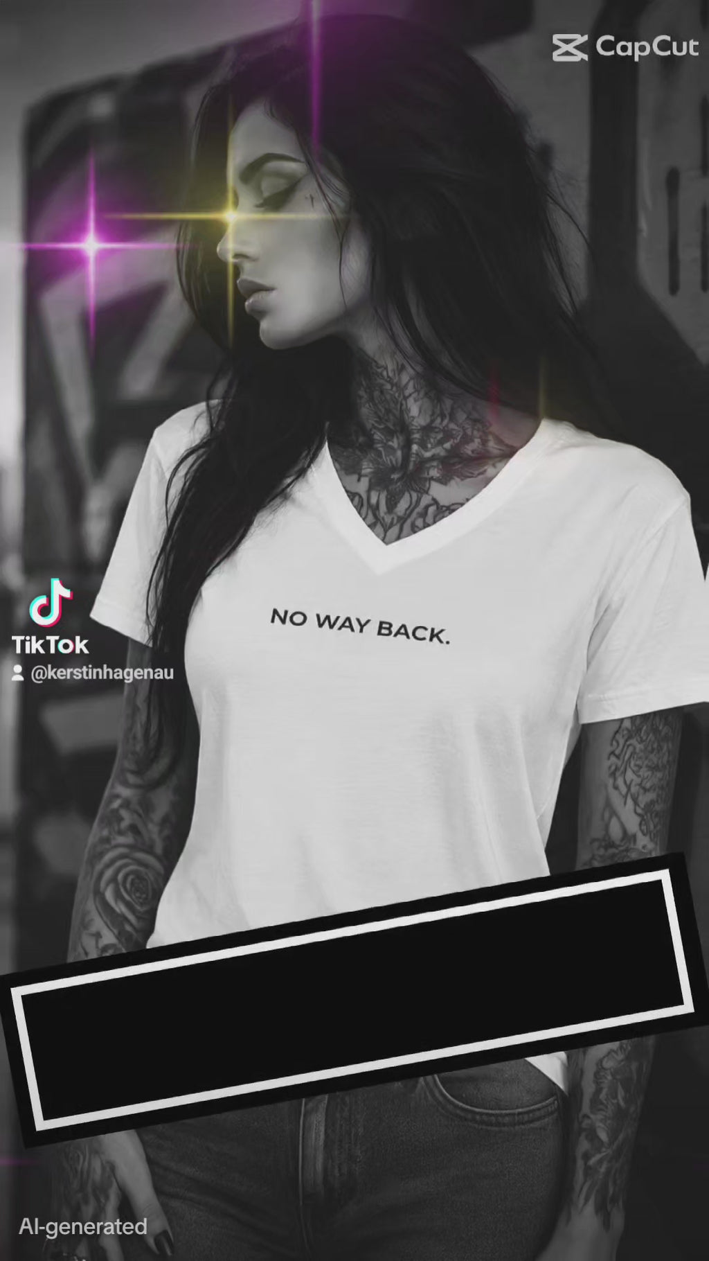 NO WAY BACK. - Create Your Escape - Premium Unisex V-Neck Statement Shirt